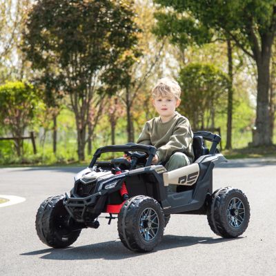 Image showing 6 th Freddo 24V Can Am Maverick 1-Seater UTV - Kids Electric Ride-On, FR7590-KHAKI