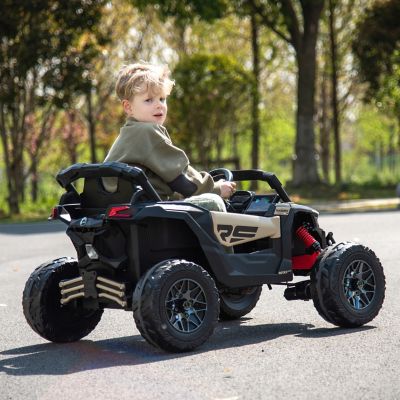 Image showing 9 th Freddo 24V Can Am Maverick 1-Seater UTV - Kids Electric Ride-On, FR7590-KHAKI