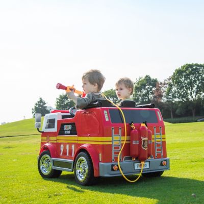 Image showing 7 th Freddo 24V Fire Truck 2-Seater Ride on