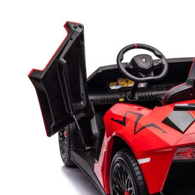 Image showing  24V Lamborghini Aventador with Brushless Motor with Differential 2 Seater Ride on Car for Kids, FR8877-RED