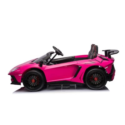 Image showing  24V Lamborghini Aventador with Brushless Motor with Differential 2 Seater Ride on Car for Kids, FR8877-PINK