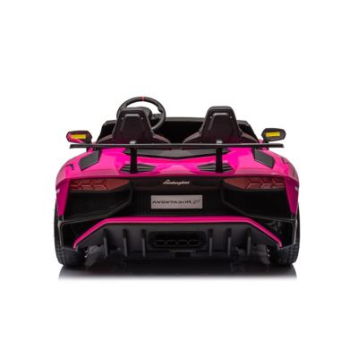 Image showing  24V Lamborghini Aventador with Brushless Motor with Differential 2 Seater Ride on Car for Kids, FR8877-PINK
