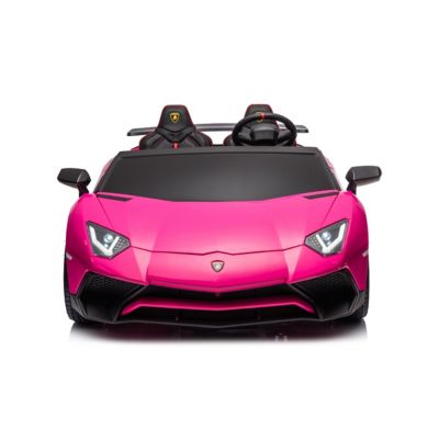 Image showing  24V Lamborghini Aventador with Brushless Motor with Differential 2 Seater Ride on Car for Kids, FR8877-PINK