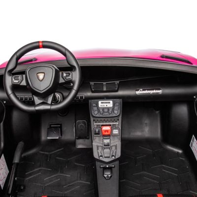 Image showing 6 th Freddo 24V Lamborghini Aventador with Brushless Motor with Differential 2 Seater Ride on Car for Kids, FR8877-PINK