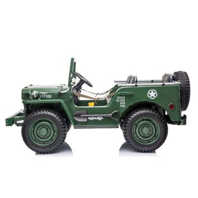 Image showing  24V Military Willy Jeep 3 Seater Electric Ride on