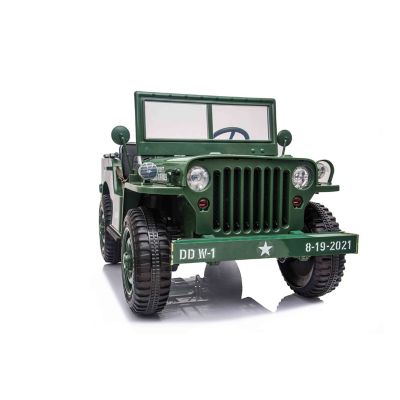 Image showing  24V Military Willy Jeep 3 Seater Electric Ride on