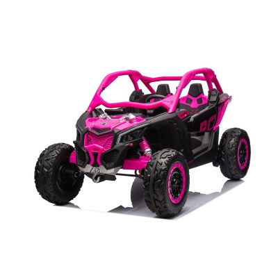 Freddo 2x24V 4 x 4 Can Am Maverick 2 Seater Ride on UTV for Kids, FR9550-PINK
