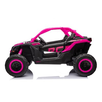 Image showing  2x24V 4 x 4 Can Am Maverick 2 Seater Ride on UTV for Kids, FR9550-PINK