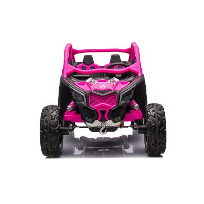 Image showing  2x24V 4 x 4 Can Am Maverick 2 Seater Ride on UTV for Kids, FR9550-PINK