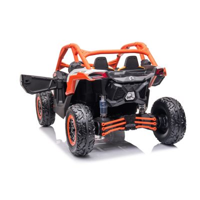 Image showing  2x24V 4 x 4 Can Am Maverick 2 Seater Ride on UTV for Kids, FR9550-ORANGE