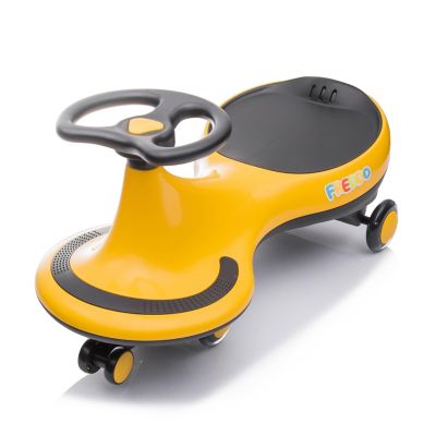Image showing 5 th Freddo Toys Swing Car with Flashing Wheels, LB1802-YELLOW