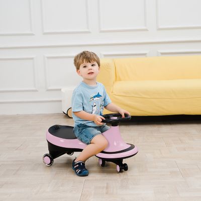 Image showing 8 th Freddo Toys Swing Car with Flashing Wheels, LB1802-PINK