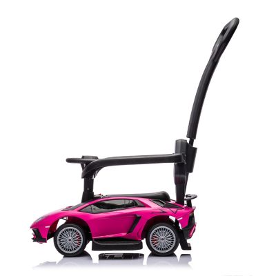 Image showing  Lamborghini 3-in-1 Kids Push Ride On Toy Car, FR3444-PINK
