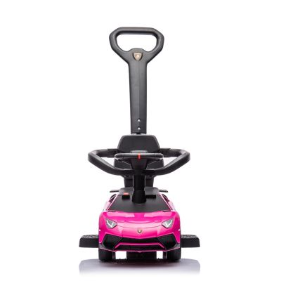 Image showing  Lamborghini 3-in-1 Kids Push Ride On Toy Car, FR3444-PINK
