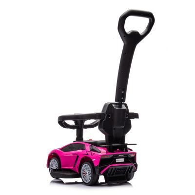 Image showing  Lamborghini 3-in-1 Kids Push Ride On Toy Car, FR3444-PINK