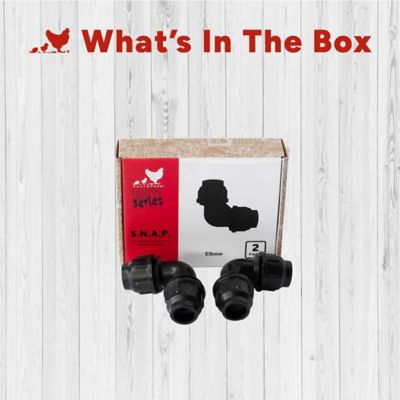 Image showing  S.N.A.P Glueless PVC Elbow - 2 Pack