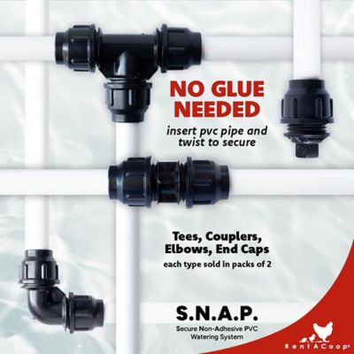 Image showing  S.N.A.P Glueless PVC Tees - 2 Pack