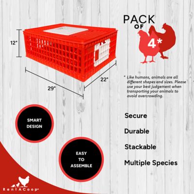 Image showing  Poultry Carrier Crate - 4 Pack