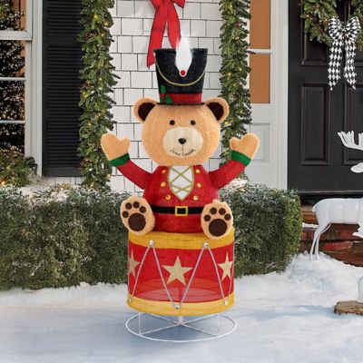 Image showing Christmas Lighted Drumming Bear