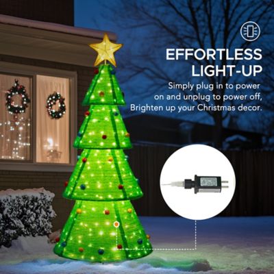 Image showing 6 th SunjoyChristmas Lighted Holiday Tree