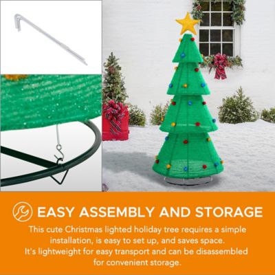 Image showing 8 th SunjoyChristmas Lighted Holiday Tree