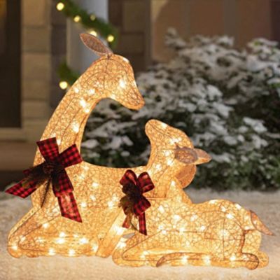 Image showing Christmas Lighted Lying Deer