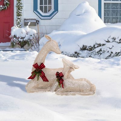 Image showing Christmas Lighted Lying Deer