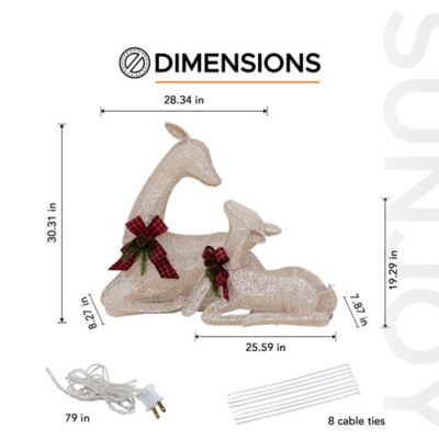 Image showing Christmas Lighted Lying Deer