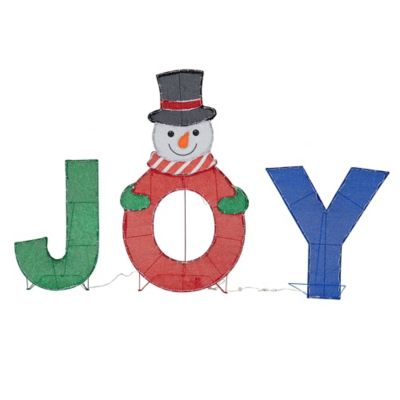 Sunjoy Christmas Lighted Joyous Snowman