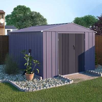 Veikous Outdoor Storage Shed Metal Storage GardenSheds with Door and Lock for Patio