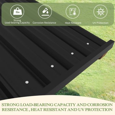 Image showing  8 x 5ft. Wooden Grill Gazebo with Steel Roof for Outdoor