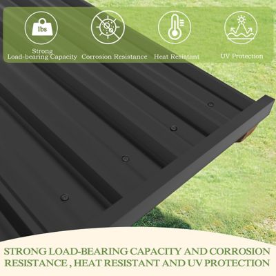 Image showing 5 th Veikous 20 W x 10 D ft. Wooden Grill Gazebo Outdoor with Steel Roof