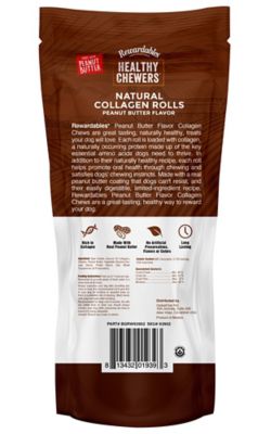 Image showing  Collagen and Peanut Butter Rolls Dog Treats, 10 in., 2 ct.