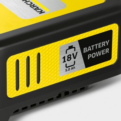 Image showing  18/50, 18 V Battery with 5.0 Ah compatible with Karcher Garden Tools, LCD Display, Lithium-Ion Cells