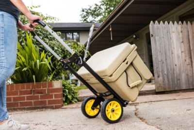Image showing  400 lbs. Cap. Steel Hand Truck with Compact Storage, Folding Toe Plate, Telescoping Handle, & Solid Flat Free Wheels