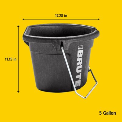 Image showing 7 th Rubbermaid BRUTE 5 gal. 3-in-1 Heavy-Duty Flat Back Bucket, 2220946