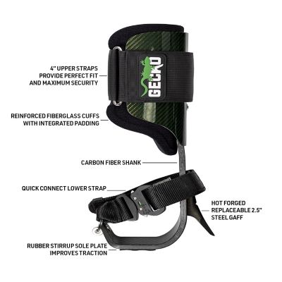 Image showing  Gecko Carbon Fiber 2.0 Climbers Tree Gaffs (52142T)