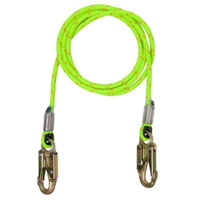 Image showing  Rope Logic 1/2 in. x 10 in. Wire Core Steel Snap Green Lanyard