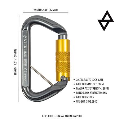 Image showing  Safe D Autolock Carabiner (99748)