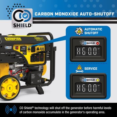 Image showing 7 th Champion Power Equipment 11,500-Watt Electric Start Home Backup Portable Generator with CO Shield