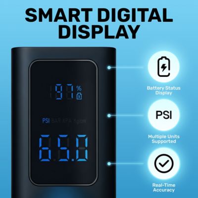 Image showing  Pocket Air 3000mAh 100 PSI Electric Air Compressor Portable Tire Inflator