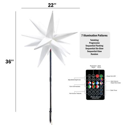 Image showing Twinklers 22 in. LED Decorative Star