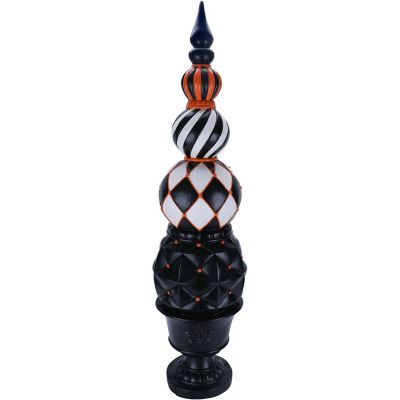 Haunted Hill Farm Resin Ball and Finial Topiary Pedestal Urn