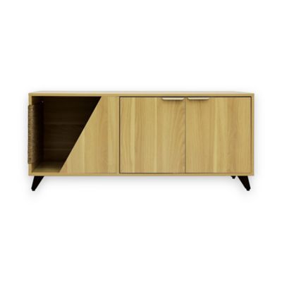 4 Cats & Dogs Jessie Pet Cabinet, Oak