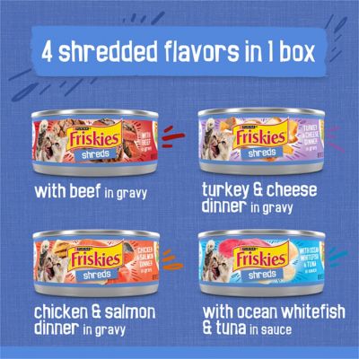 Image showing 5 th Purina Friskies Shreds In Gravy Variety Pack Wet Cat Food, 5.5 oz., 48 count