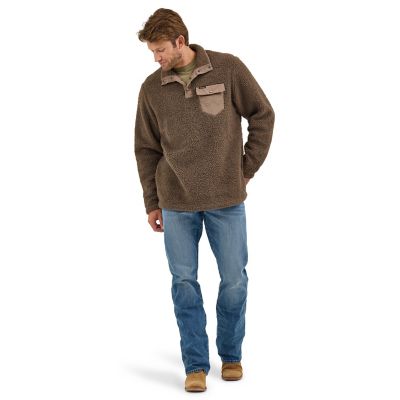 Image showing 3 th Wrangler Men's Sherpa 1/4 Snap Pullover