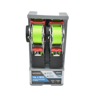 Image showing  10 ft. Automatic Retractable Tie-Down Straps, 1,000 lb. Break Strength, 2-Pack