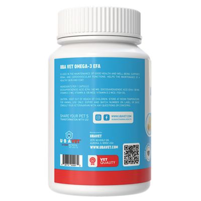 Image showing  Ubameg EFA Omega - 3 Fatty Acid Capsules for Dogs