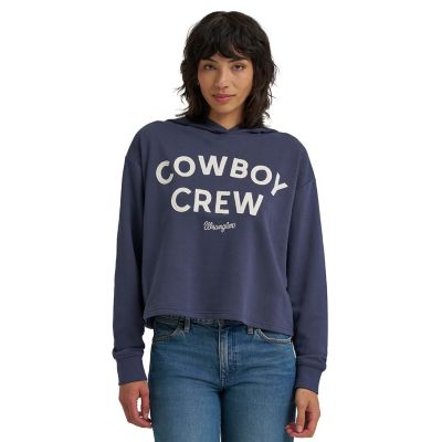 Wrangler Women's Cowboy Crew Cropped Hoodie