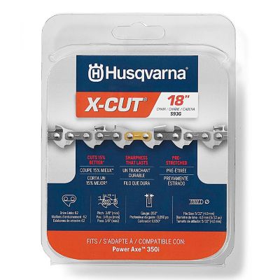 Husqvarna 18 in. X-Cut S93G Chainsaw Chain, 3/8 in. Pitch, 0.050 in. Gauge, 62 Drive Links